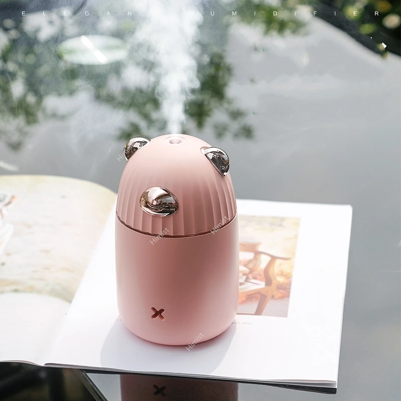 

350ml Air Humidifier Adorable Bear Romantic Light USB Aroma Eessential Oil Diffuser Car Humidificador Mist Maker