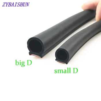 

4 meters large D small D style Car Sound Isolation Sealing Rubber Strip, Anti Noise Rubber Adhesive tape Car Door Seal