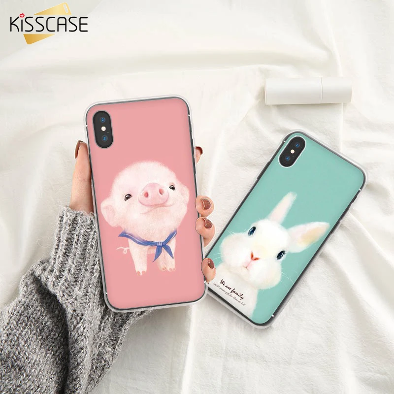 Чехол для телефона KISSCASS с милым кроликом samsung Galaxy S9 S8 Plus мягкий чехол из ТПУ A3 A5 A7