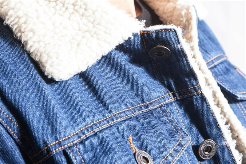 XingDeng Мужская зимняя модная ковбойская куртка, трендовая Теплая Флисовая джинсовая куртка, верхнее пальто, мужские джинсовые куртки, верхняя одежда для мужчин, плюс 2XL