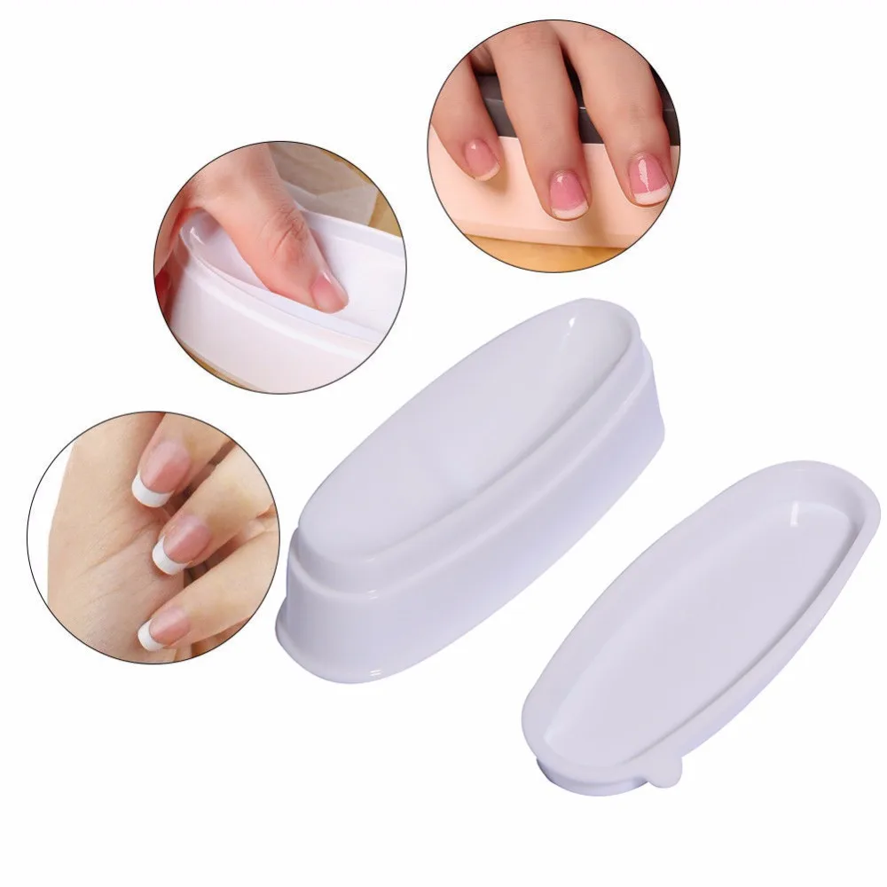 

Plastic French Dip Nail Container Smile Line Maker Nail Tips Mold Guides Manicure Nail Art Tool