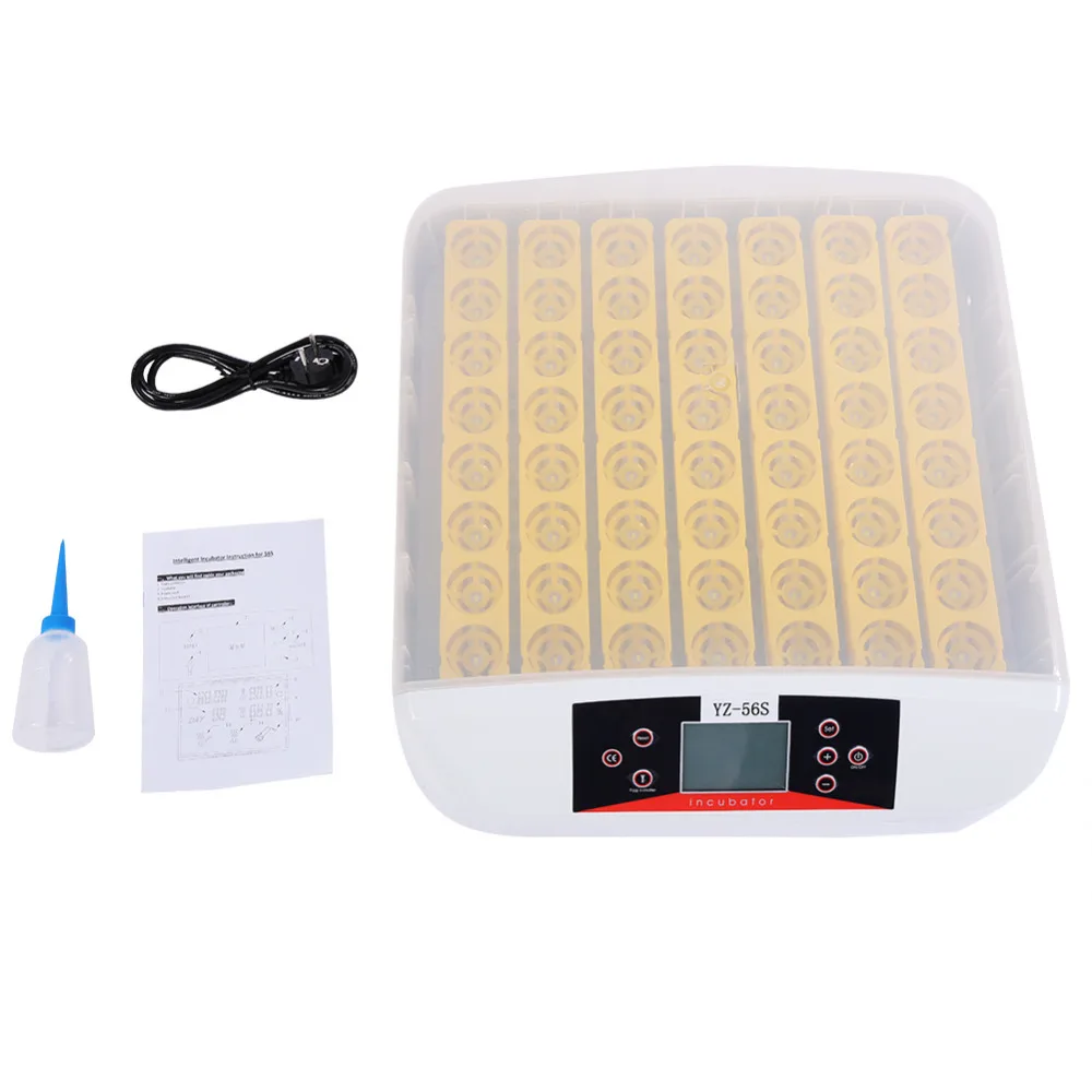 

56 Automatically Chicken Egg Hatching Machine Chickens Ducks Eggs Poultry Incubator Smart Sensitive US/EU Plug