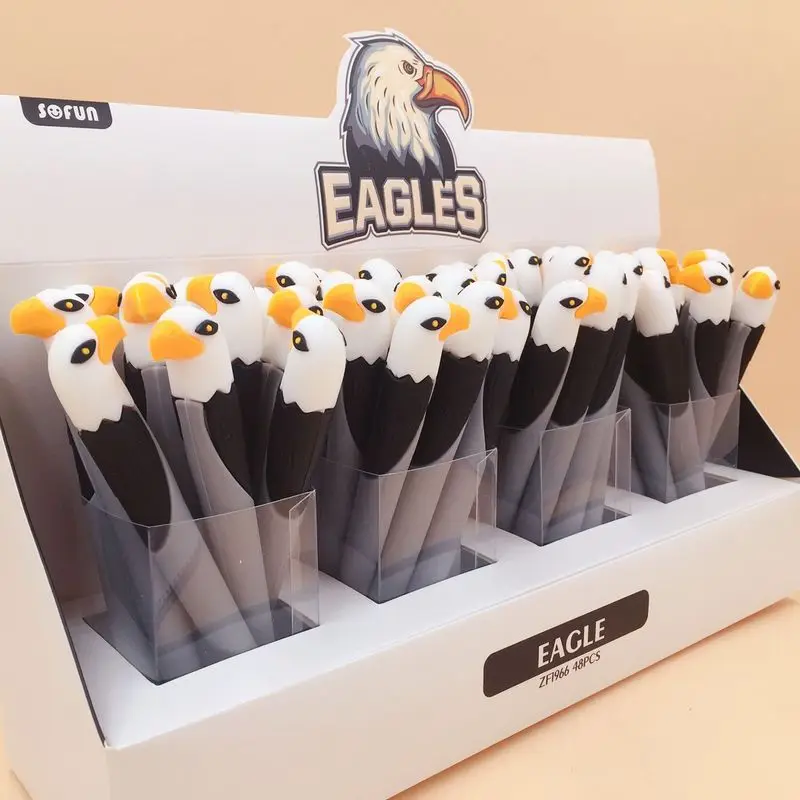 1 шт. Kawaii мультипликационная гелевая ручка Eagle силикагелевая ручка 0,5 мм черные чернила Canetas школьные канцелярские принадлежности для студентов и офиса