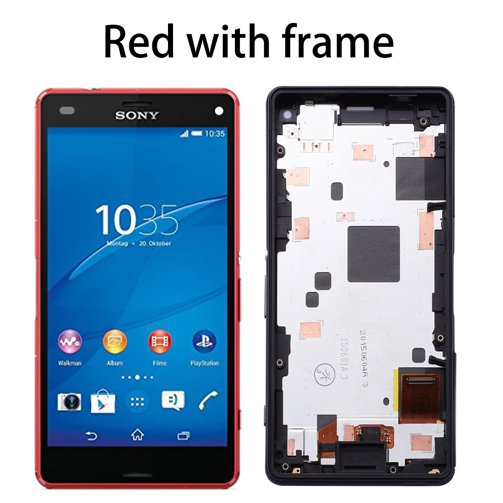 Сенсорный ЖК-экран для SONY Xperia Z3 Compact дисплей рамка Z3 Mini D5803 D5833 дигитайзер для SONY Xperia Z3 Compact lcd