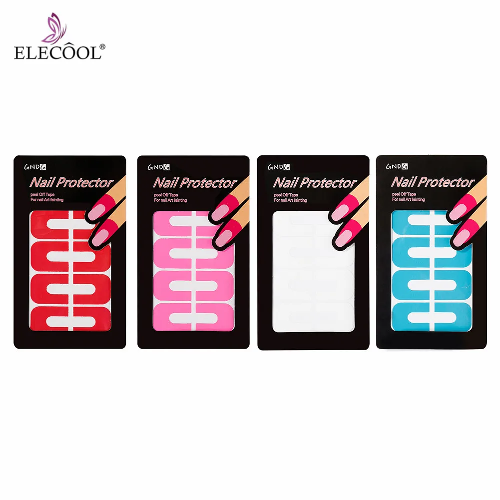 

ELECOOL 10Pcs Creative U-shape Spill-proof Nail Polish Varnish Protector Nail Stickers Durable Manicure Finger Cover Nail Tool