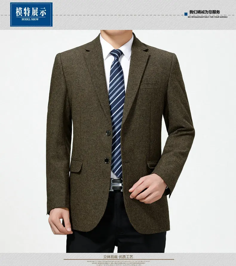 WAEOLSA Men Woollen Blends Blazers Camel Woll Suit Blazer Man Navy Blue Gray Blazer Male Business Outfits Blazer Hombre (5)