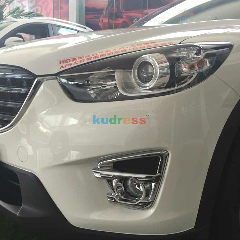 Для Mazda CX-5 CX5 ABS Хром Передняя противотуманная фара крышка планки корпус для противотуманной фары Рамка Авто аксессуары 2 шт./компл