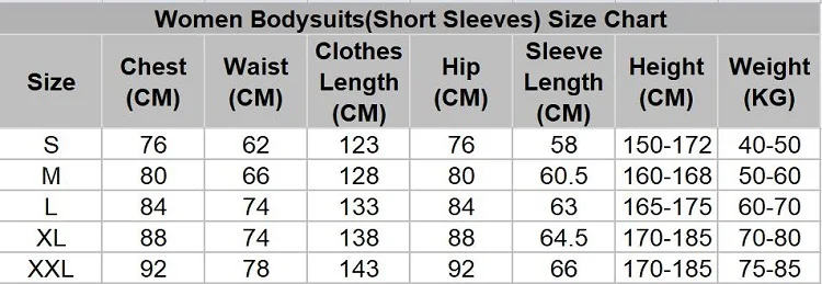 woemn shortsleeves bodysuits size