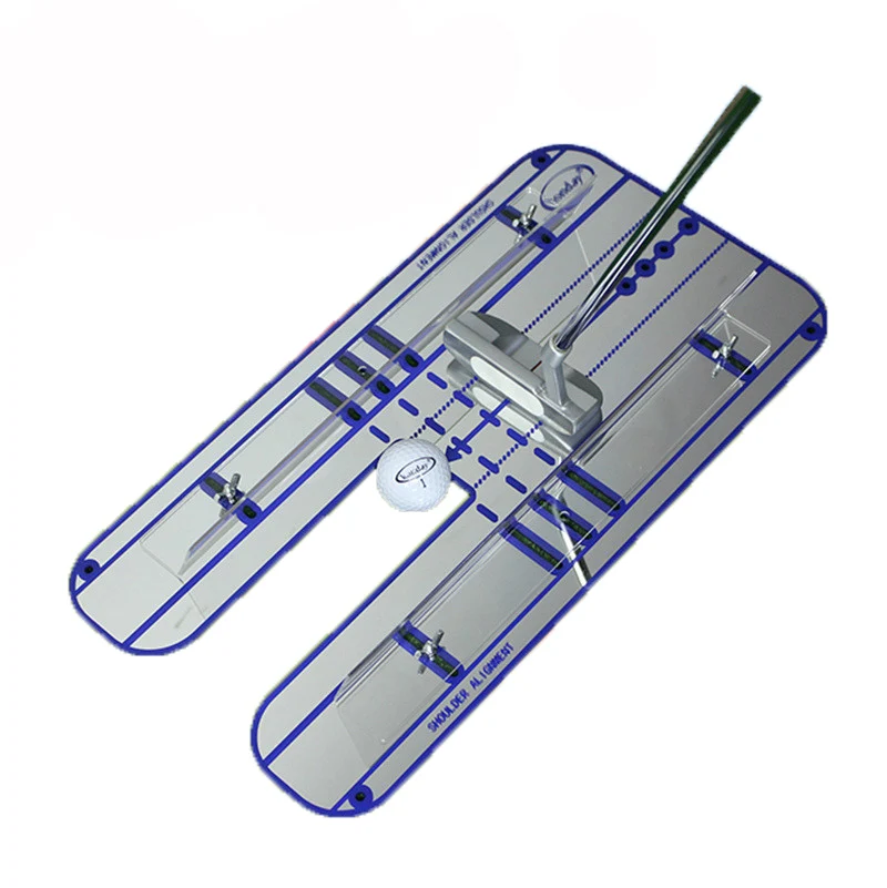 Гольф Putt зеркало Гольф Обучение качели для его вспомогательные зеркальные принадлежности для гольфа 17,8x9,6 дюймов