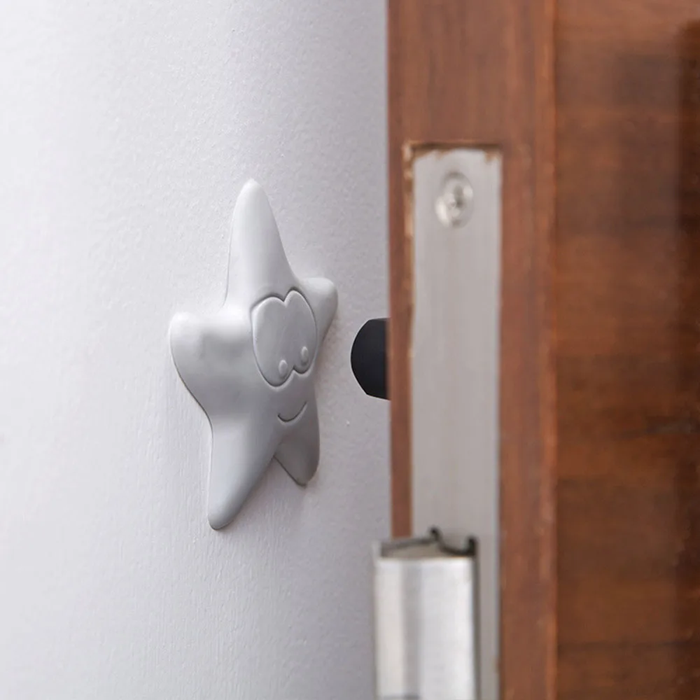 Wall Thickening Mute Fenders Door Wall Stick Starfish Modelling Rubber Handle Door Lock Protective Pad Home Wall Stickers