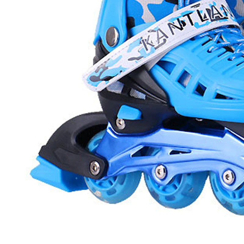 Одиночные мигающие роликовые коньки для детей PU Роликовые кроссовки Quad Skate регулируемые Инлайн ролики для слалома обувь хорошая как SEBA IA70