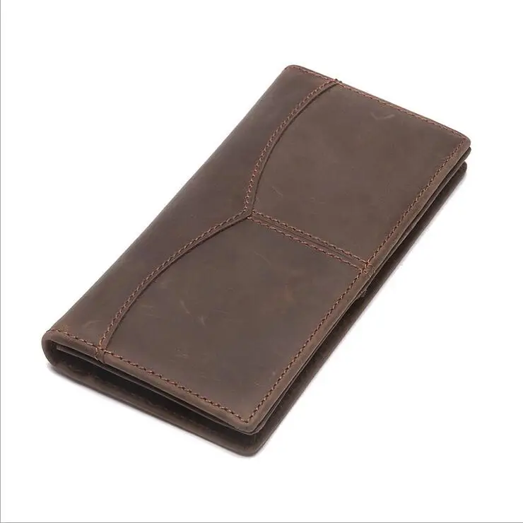 Image Crazy horse leather men s wallet Leather handbag restoring ancient ways money clip