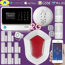 Золотая охранная G90B Plus wifi 2G GSM русская испанская английская французская голландская сигнализация Система управления приложением домашняя