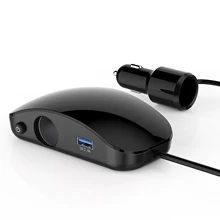 Nulaxy Car Cigarette Lighter Socket Splitter USB Power Adapter 12V Car Plug USB Charger Socket 3 Port 4.8A USB LED Display