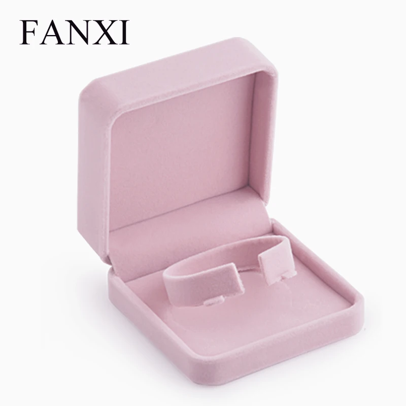 Romantic Jewelry Gift Box Pink Velvet Jewelry Collection Package Showcase Ring box long chain box Jewelry Packaging