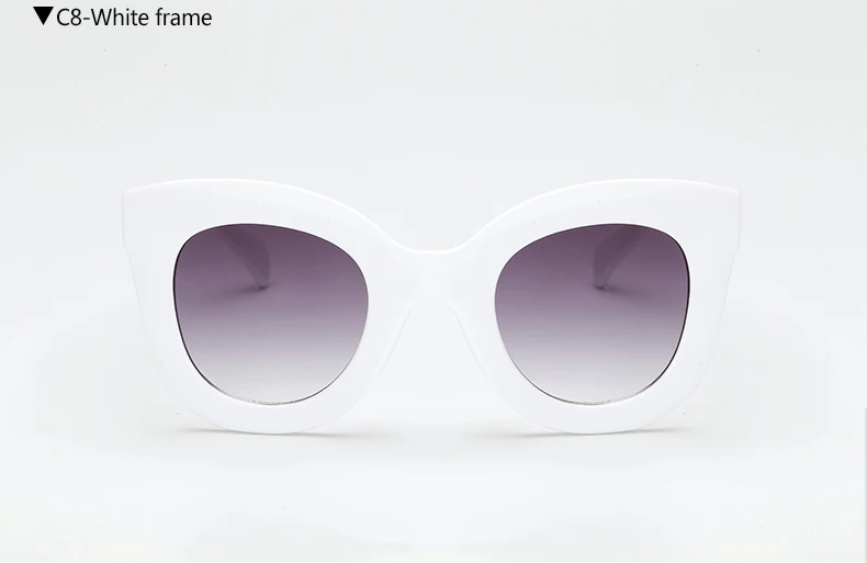 LongKeeper кошачий глаз солнцезащитные очки Для женщин модные брендовые дизайнерские Лидер продаж женские солнцезащитные очки зеркало UV400 Eyewears AM6856 - Цвет линз: C8