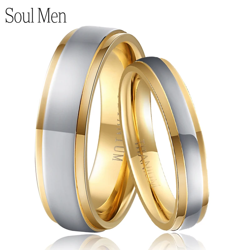 Набор обручальных колец из чистого титана 4 мм 6 мм|ring set|wedding ring setwedding rings |