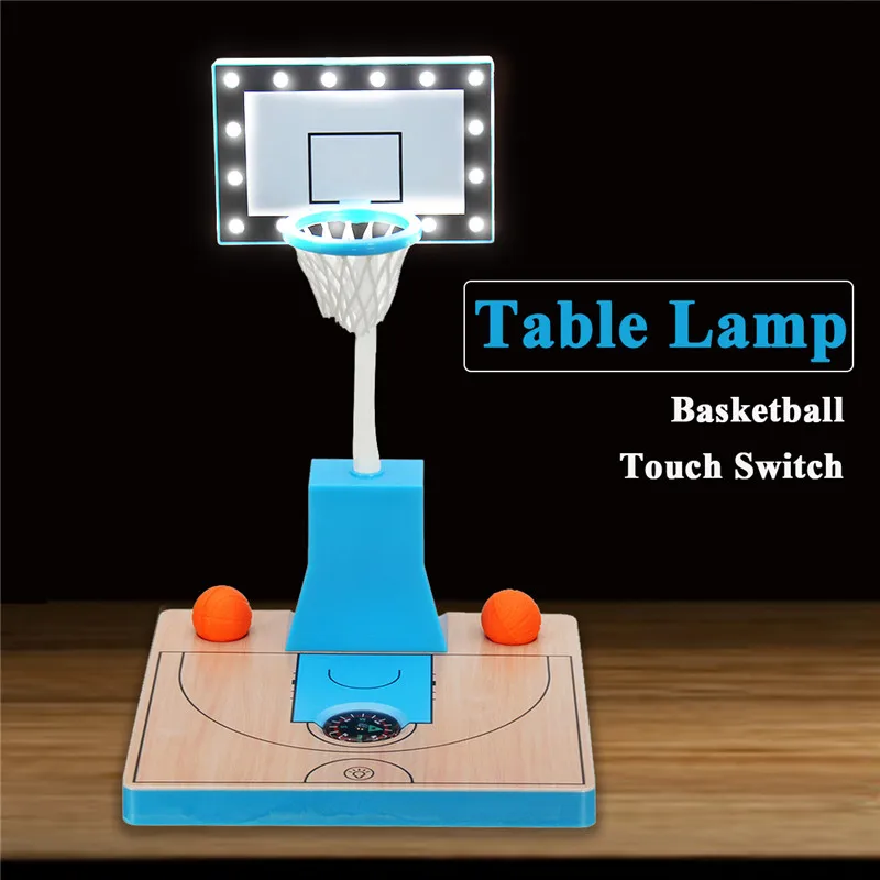 

Mini Basketball Game USB LED Table Desk Light 3 Brightness Levels Rechargable Touch Table Light Play Toys Family Home Sport