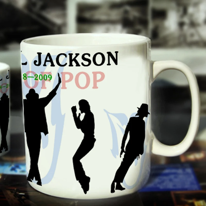 New Michael Jackson Ceramic Coffee Mug White Color Or Color Changed Cup
