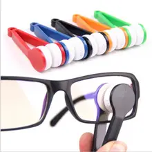 1 Pza gafas multifuncionales prácticas limpieza frotar dos lados cepillo para gafas limpiador de microfibras para gafas Herramientas de limpieza