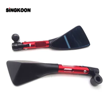 

8 10mm universal motorcycle mirrors cnc Aluminum Rearview Side Mirror FOR honda cb125r bmw r1100rt klr 650 gsxr 750 k4 nc 700