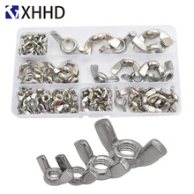 304 Stainless Steel Butterfly Metric Threaded Wing Nuts Set Assortment Kit Box M3 M4 M5 M6 M8 M10 M12 304 Stainless Steel Butterfly Metric Threaded Wing Nuts Set Assortment Kit Box M3 M4 M5 M6 M8 M10 M12
