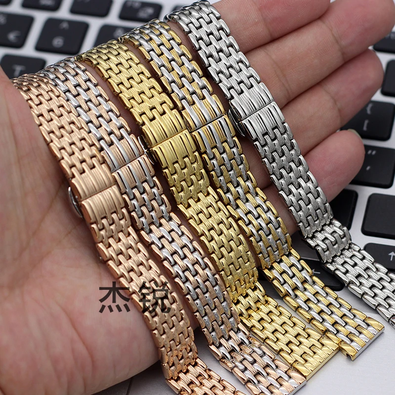 Solid Stainless Steel Watch Bands For Ladies 12mm 14mm 16mm 18mm 20mm