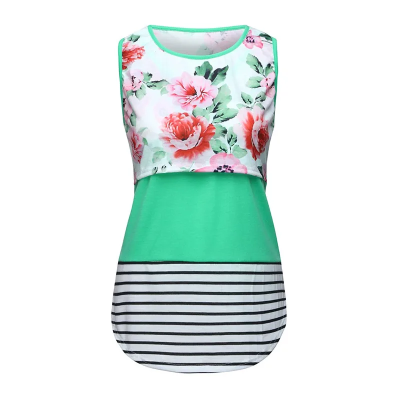 

Telotuny Maternity Clothings Women Maternity Sleeveless Nursing Baby Floral Vest Pregnancy Breastfeeding Top Women Nursing Top