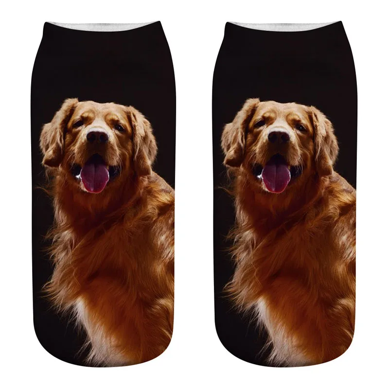 Новая мода Милая собака 3D Носки с рисунком женские носки до лодыжки Chaussette носки с животными Art Puppy Hosiery Cool Dog Life Sox 1 пара = 2 шт - Цвет: 13