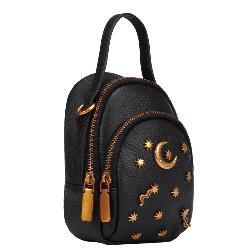 

Fashion trendy drop-shaped design mini women messenger bags Cute simple multi-layer bag design Leather women crossbody bags