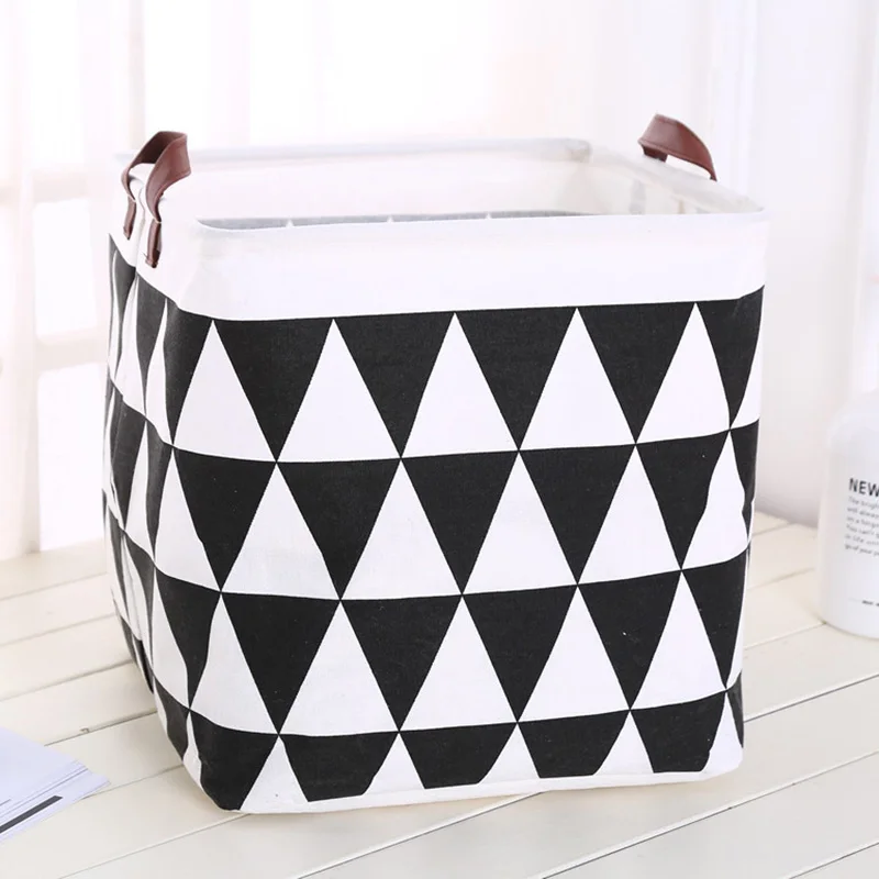 2019 Explosion Storage Box Folding Storage Basket For Cotton Linen Art Nordic Wind Large Toy Storage Box Barrel