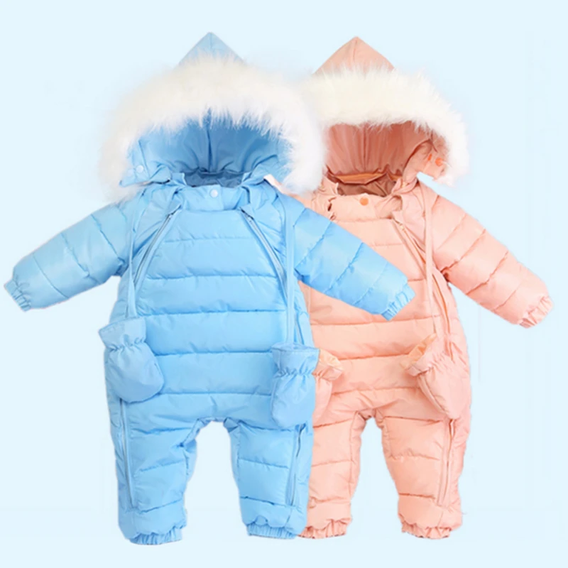 infant baby snowsuit 2016 new winter baby boy girl outerwear outfits down parkas hooded thermal newborn