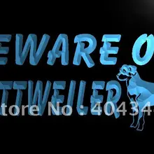 LB841-Остерегайтесь Собака Ротвейлер Pet светодиодный неоновый Световой значок