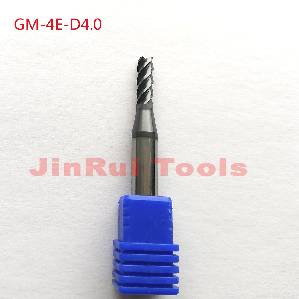 1pc GM 4E D4.0 4mm ZCC.CT 4 Flutes Flat Square Solide Carbide End Mills