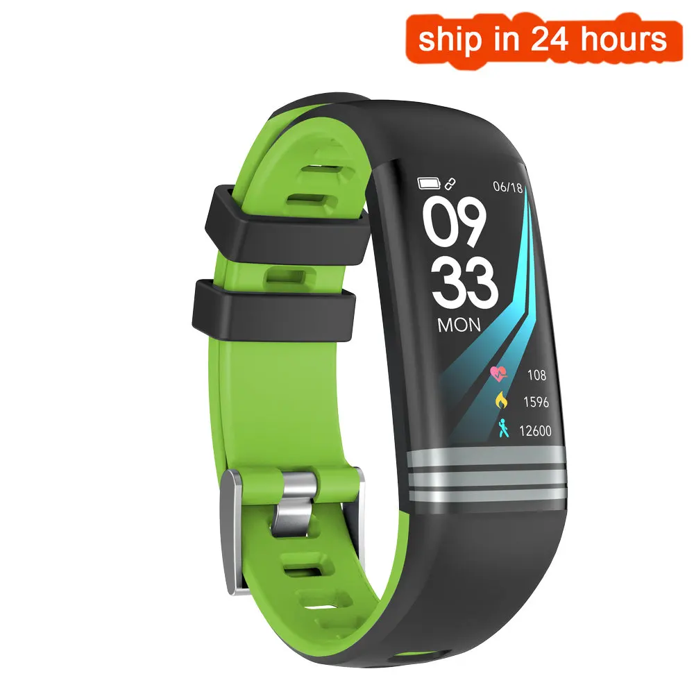 G26S умный фитнес-браслет трекер активности водонепроницаемый смарт-браслет измерение кровяного давления браслет цветной экран спортивные часы - Цвет: Зеленый