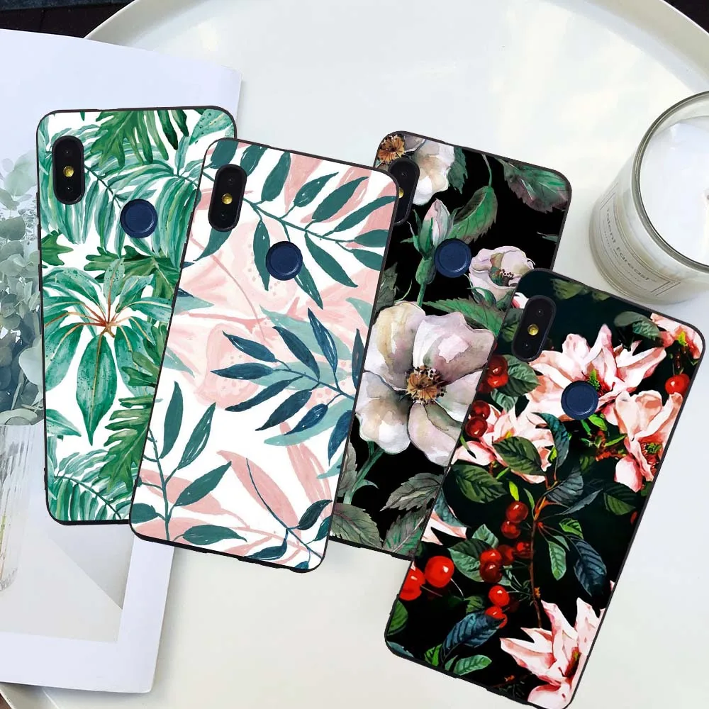 

For Xiaomi Redmi Note 4 Note 4X Soft tpu Silicone Case Luxury Pineapple Korean Literary Leaves Covers Shell For Redmi Note 4 4X