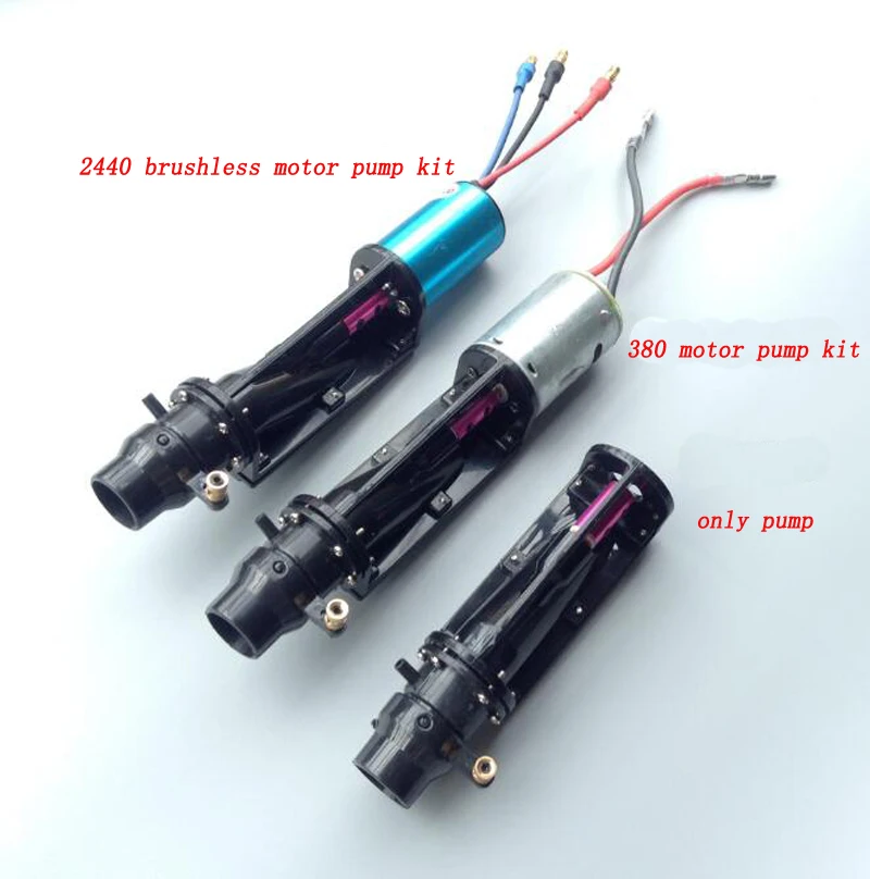 

Remote Control Boat Accessories High Speed Pump Propulsion Propeller Power Water Spray Thruster Kit 380/2440 Motor Jet Pump Kit