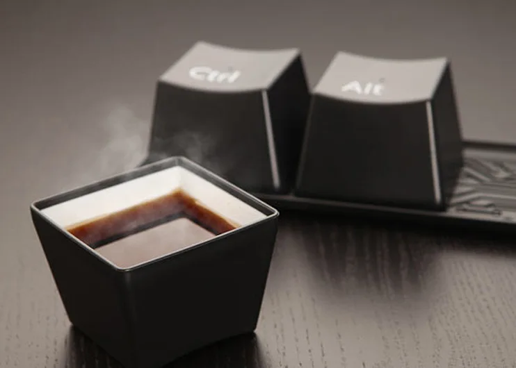 

Ctrl ALT DEL Creative Simple Keyboard Tea Coffee Mug Container 3pcs/Set vacuum cups Cartoon coffee mugs my bottle