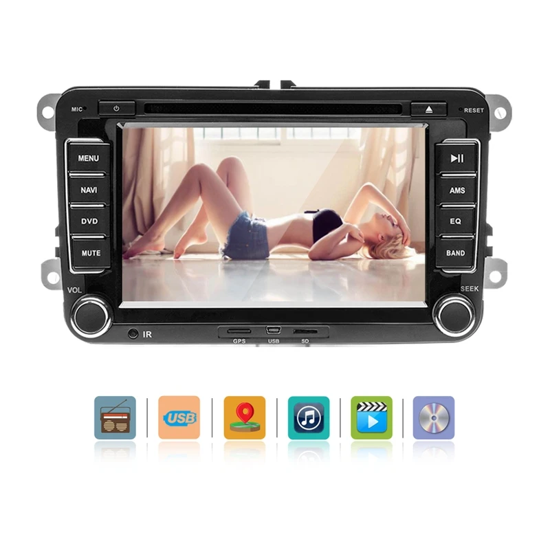 

7 HD Touch Digital Screen Head Unit Support Bluetooth WiFi GPS Mirror Link Car Stereo - In-Dash Single DIN