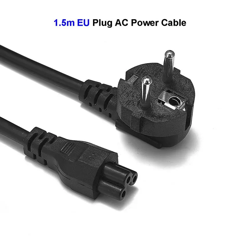 EU European Power Cable Cord C5 Cloverleaf Euro EU Plug Power Cord