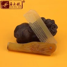 Горячая натуральная HQ Роговая расческа Антистатическая против перхоти Складная Расческа для здоровья Массажная головка Расческа карманная Расческа