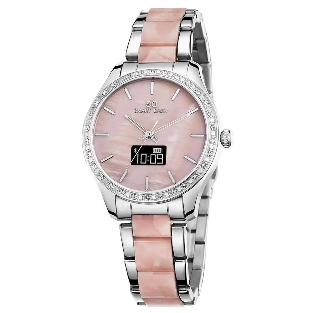 

Lady Smart Watch Bracelet with Bluetooth Shell Rhinestones for Smart Phone