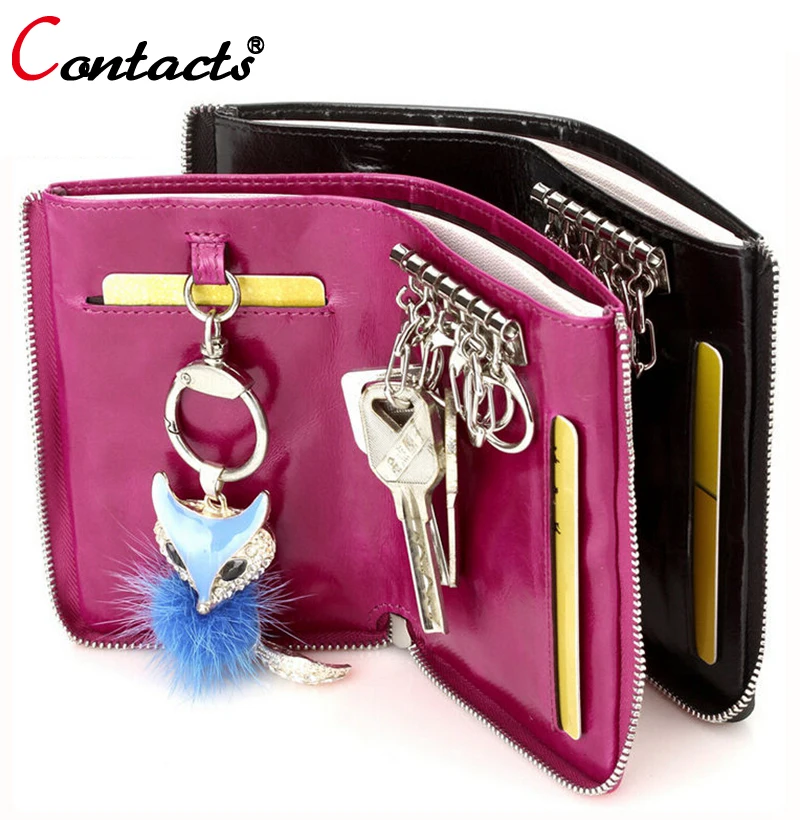 CONTACT'S women genuine leather key holder bag key wallets key case