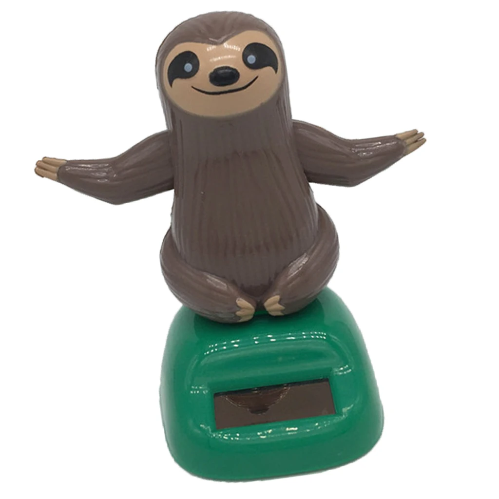 Cute Solar Powered Bobbling Toy Shaking Hand Sloth Home/Office/Car Desk Ornament Kids Children Birthday Gift
