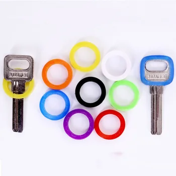 

8pc/set Hollow Silicone Key Cap Covers Topper key holder Keyring Rings Key Case Bag Organizer Wallets Random Colors