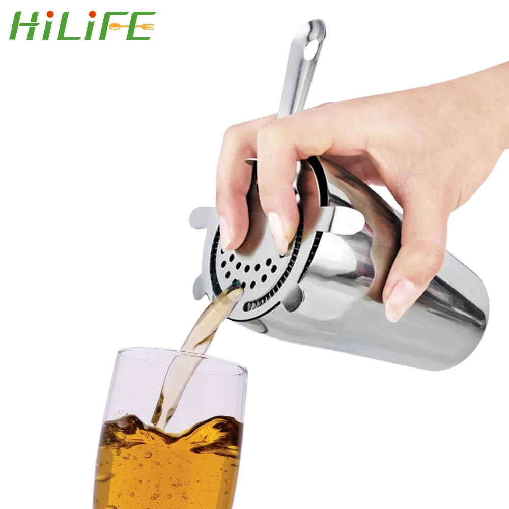 

HILIFE Ice Strainer Stainless Steel Bar Accessories Cocktail Shaker Filter Gadgets Bar Tools
