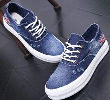2016 Breathable Platform Shoes Women Casual Canvas Shoes Thick Sole Trainers Zapatillas Jean Denim Vintage Shoes
