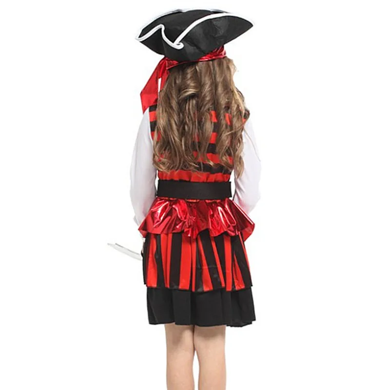 Костюм для девочек-грабителей; Детский костюм для косплея; костюм пирата на Хэллоуин; карнавальный костюм Пурима; костюм для сцены; маскарадный костюм; платье для рождественской вечеринки