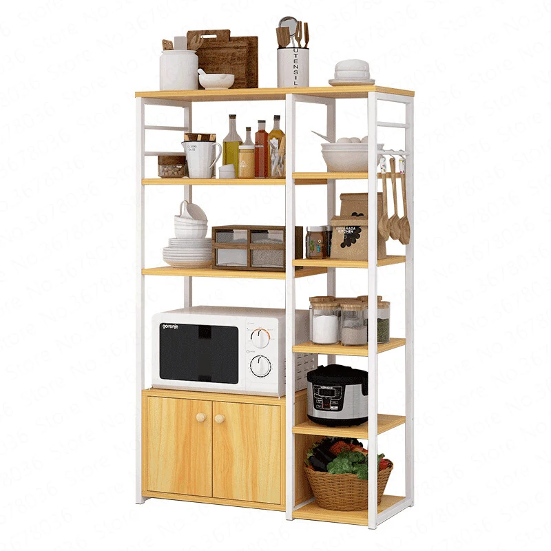 

Oven Rack Kitchen Floor Multi-layer Storage Rack Microwave Shelf Home Cupboard Cabinet Home Organizer Household Shelves Lockers