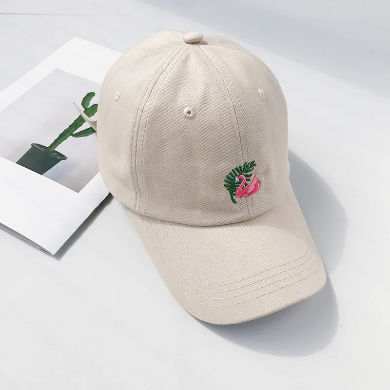 

2019 Casual Baseball Cap Women K bone Snapback Cap Hat Embroidered flamingo Men Baseball Cap Sun Hats Breathable Truck Hat gorro